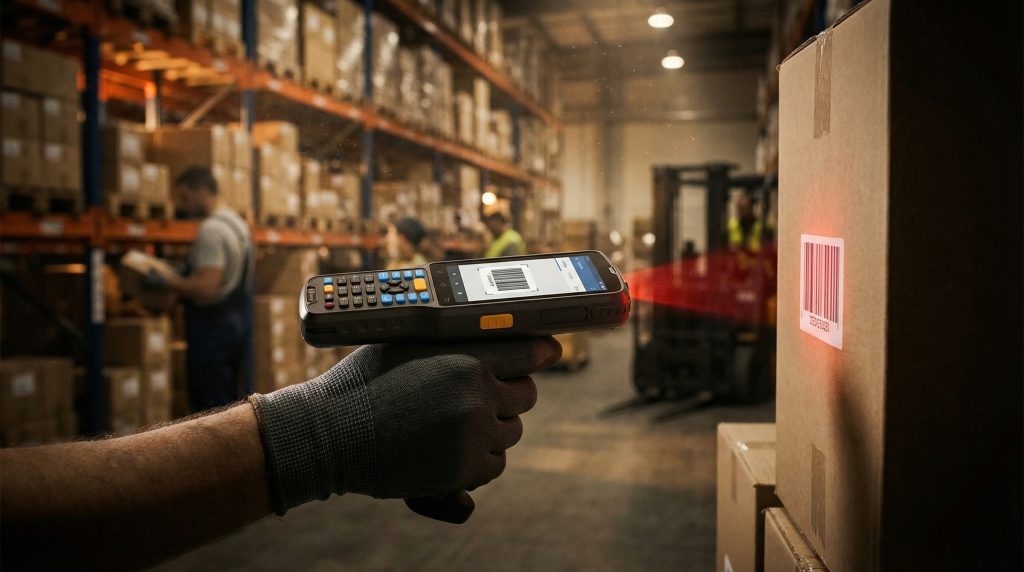 N7 Cachalot scanning a barcode