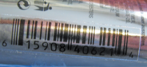 Barcode on reflective surface easy to read with barcode decoding software